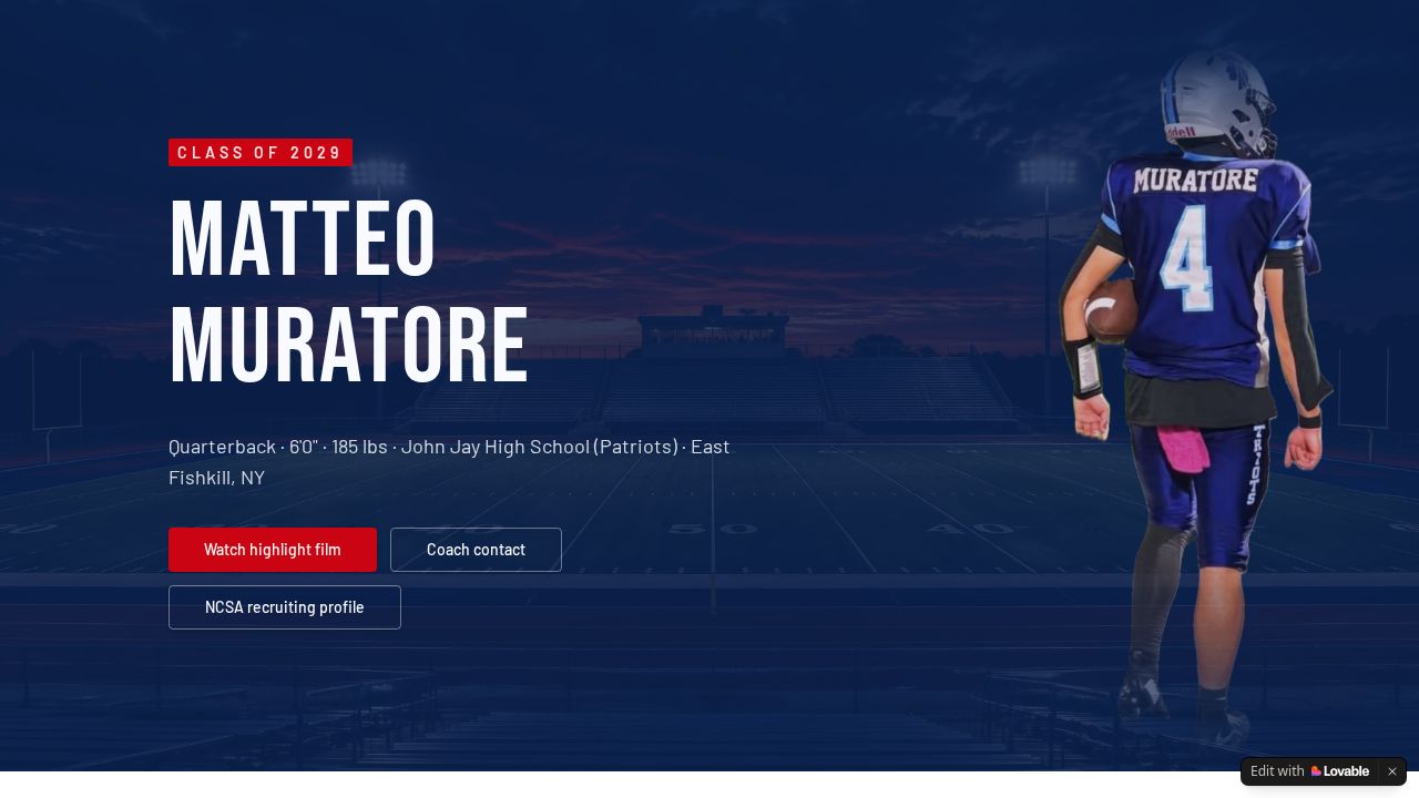 qb4muratore.com custom-designed site